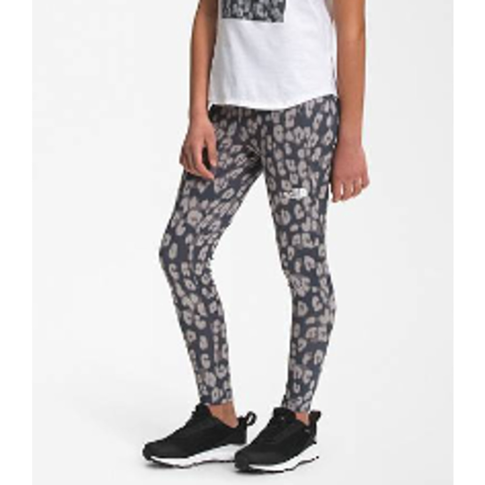 The North Face Kids Leopard Print Leggings - Black and Gray